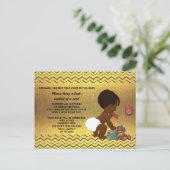 Etnische Genderneutrale Gold Chevron Book Request Briefkaart (Staand voorkant)