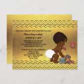 Etnische Genderneutrale Gold Chevron Book Request Briefkaart (Voorkant / Achterkant)