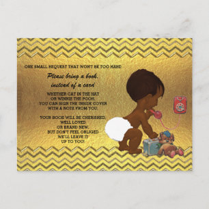 Etnische Genderneutrale Gold Chevron Book Request Briefkaart