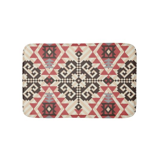 Etnische geometrie: Abstract naadloos Badmat (Voorkant)