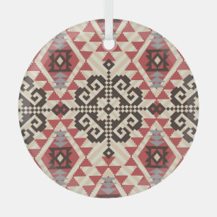 Etnische geometrie: Abstract naadloos Glas Ornament