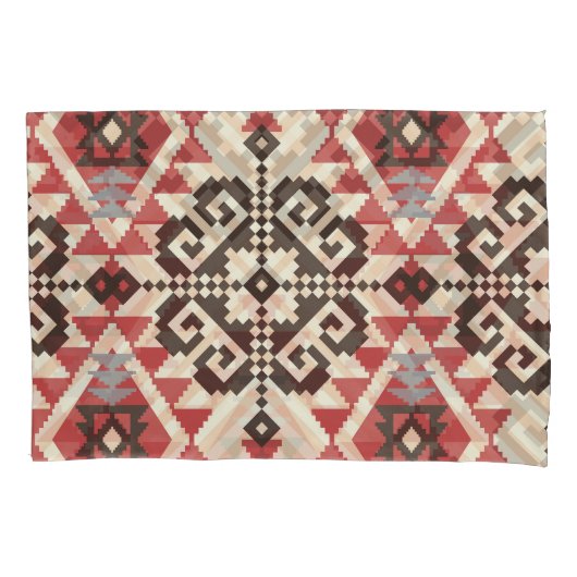 Etnische geometrie: Abstract naadloos Kussensloop (Voorkant)