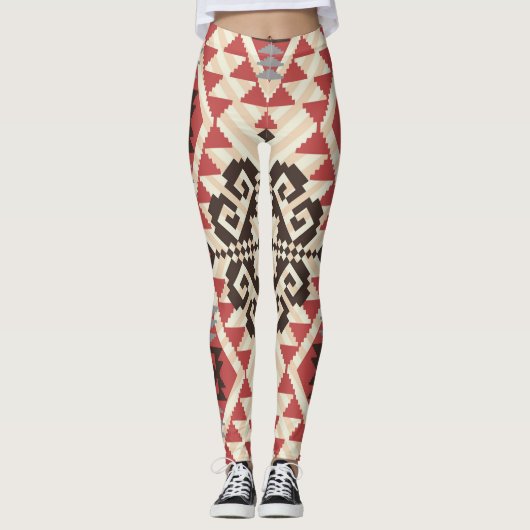 Etnische geometrie: Abstract naadloos Leggings (Voorkant)