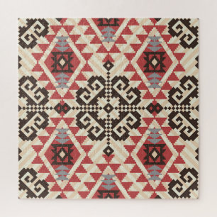Etnische geometrie: Abstract naadloos Legpuzzel