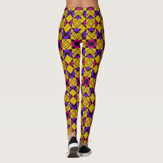 Etnische geometrie-Leggings Leggings (Achterkant)
