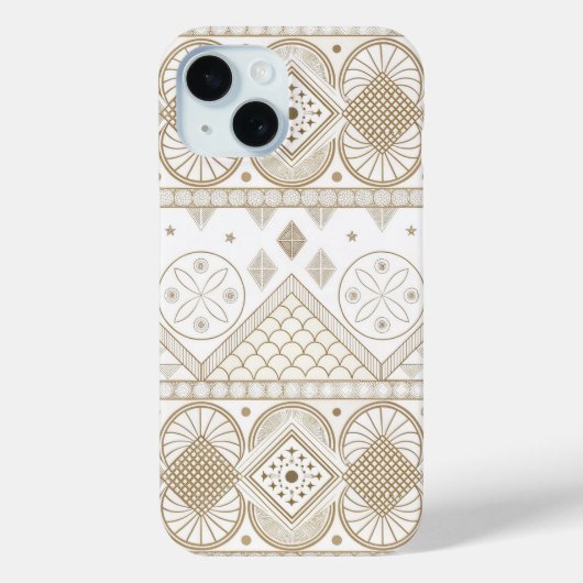Etnische Geometrische Bloemen Tribal Naadloos Patr Case-Mate iPhone Case (Achterkant)