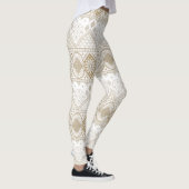 Etnische Geometrische Bloemen Tribal Naadloos Patr Leggings (Rechts)