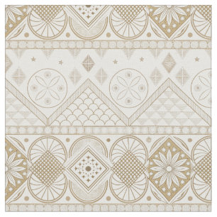 Etnische Geometrische Bloemen Tribal Naadloos Patr Stof