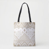 Etnische Geometrische Bloemen Tribal Naadloos Patr Tote Bag (Voorkant)