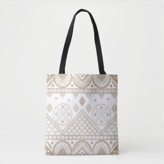 Etnische Geometrische Bloemen Tribal Naadloos Patr Tote Bag (Voorkant)