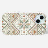 Etnische geometrische bloementribale naadloze patr Case-Mate iPhone case (Achterkant (horizontaal))