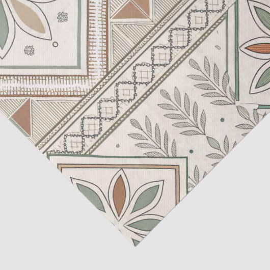 Etnische geometrische bloementribale naadloze patr tissuepapier (Detail)