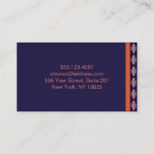 Etnische geometrische patronen. visitekaartje (Achterkant)