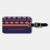 Etnische geometrische patronen. visitekaartje bagagelabel (Voorkant horizontaal)