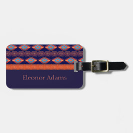 Etnische geometrische patronen. visitekaartje bagagelabel