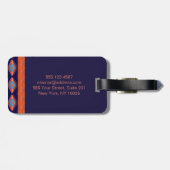 Etnische geometrische patronen. visitekaartje bagagelabel (Achterkant horizontaal)