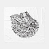 Etnische gepatterde leeuwenkop fleece deken (Voorkant (Horizontaal))