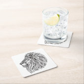 Etnische gepatterde leeuwenkop kartonnen onderzetters (Insitu)