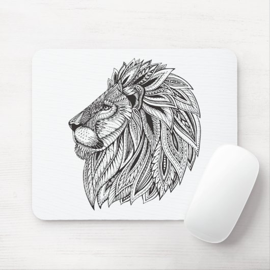 Etnische gepatterde leeuwenkop muismat (Met muis)