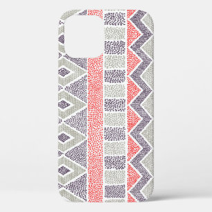 Etnische gestreepte stam: Handgemaakte Vintage Case-Mate iPhone Case