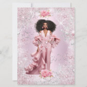 Etnische Glam Verjaardag Roze Zilver Winter Wonder Kaart (Achterkant)