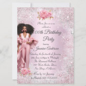 Etnische Glam Verjaardag Roze Zilver Winter Wonder Kaart (Voorkant)