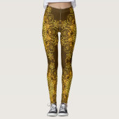 Etnische gouden mandala. leggings (Voorkant)