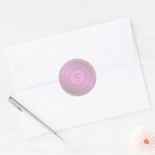 Etnische gradiënt Mandala Klassic Round Sticker (Envelop)