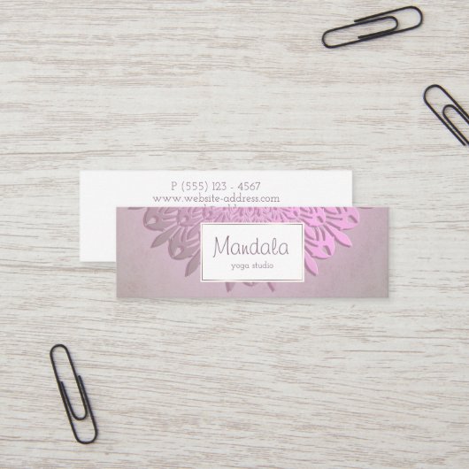 Etnische gradiënt mandala mini visitekaartje (Voorkant / Achterkant in situ)