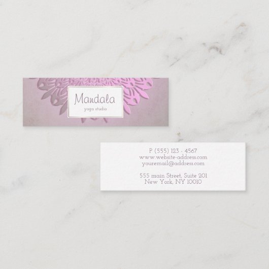 Etnische gradiënt mandala mini visitekaartje (Voorkant / Achterkant)