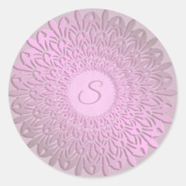 Etnische gradiënt mandala. Monogram. Ronde Sticker