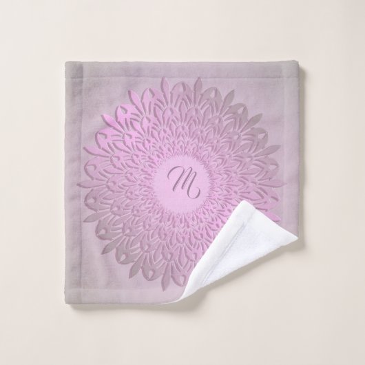 Etnische gradiënt mandala. Monogram. Washandje (Wasdoekje)