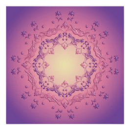 Etnische gradiënt mandala poster