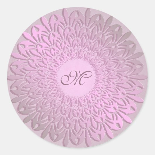 Etnische gradiënt Mandala Ronde Sticker (Voorkant)