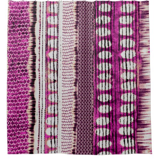 Etnische grens Fuchsia Abstract Douchegordijn (Voorkant)