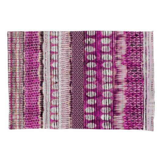 Etnische grens Fuchsia Abstract Kussensloop (Voorkant)