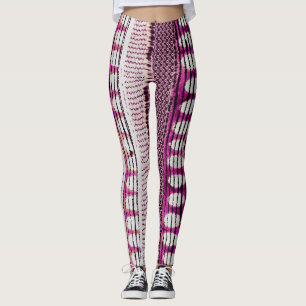 Etnische grens Fuchsia Abstract Leggings