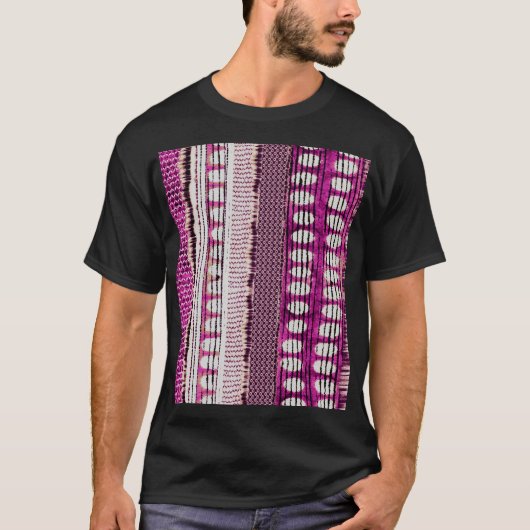 Etnische grens Fuchsia Abstract T-shirt (Voorkant)