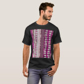 Etnische grens Fuchsia Abstract T-shirt (Voorkant volledig)