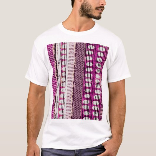 Etnische grens Fuchsia Abstract T-shirt (Voorkant)