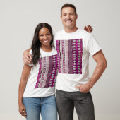 Etnische grens Fuchsia Abstract T-shirt (Unisex)
