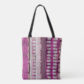 Etnische grens Fuchsia Abstract Tote Bag (Achterkant)
