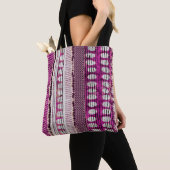 Etnische grens Fuchsia Abstract Tote Bag (Dichtbij)
