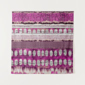 Etnische grens Fuchsia Abstract Wandkleed (Voorkant (horizontaal))