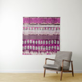 Etnische grens Fuchsia Abstract Wandkleed (In Situ (horizontaal))