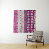 Etnische grens Fuchsia Abstract Wandkleed (In situ)