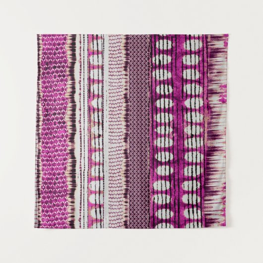 Etnische grens Fuchsia Abstract Wandkleed (Voorkant)
