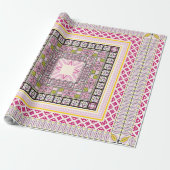 Etnische grenskunst cadeaupapier (Uitgerold)