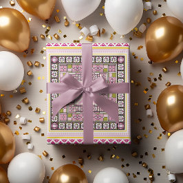 Etnische grenskunst cadeaupapier