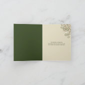 Etnische Groene Boho Spiralen Trouwfoto Dank u Bedankkaart (Binnen)